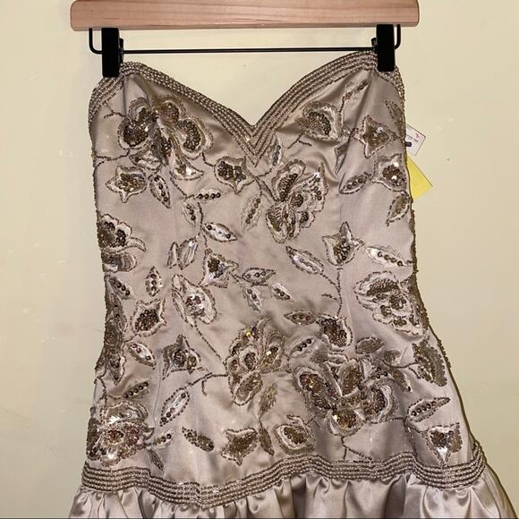 NWT VNTG BLACK TIE OLEG CASSINI formal dress sz8 - Picture 4 of 8